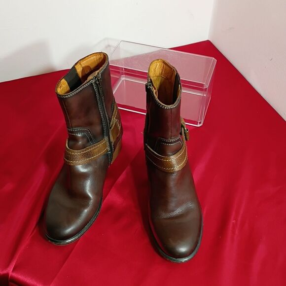 Pikolinos Women’s SZ 5 Euro 35 Round Toe Leather Ankle Boots Booties Brown - Picture 11 of 11